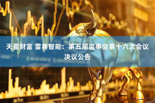 天盈财富 雷赛智能：第五届监事会第十六次会议决议公告